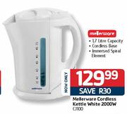 Mellerware Cordless Kettle White-2000W(CJ100)
