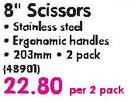  Aro 8" Scissors-Per 2 Pack