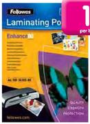Fellowes Enchance A4 250 Pouches Value Pack-Per 100 Pack