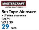 Mastercraft 5m Tape Measure