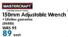 Mastercraft 150mm Adjustable Wrench