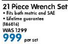 Mastercraft 21 Piece Universal Combination Wrench Set
