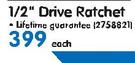 Mastercraft 1/2" Drive Ratchet