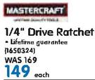 Mastercraft 1/4" Drive Ratchet