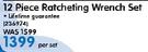 Mastercraft 12 Piece Ratching Wrench Set