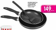 Kitchen Essentials 2 Pack Frying Pan And Spatula Set-Per Set