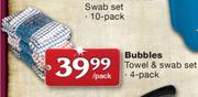 Bubbles Towel & Swab Set-4's Pack