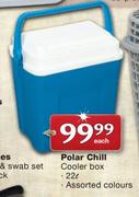 Polar Chill Cooler Box Assorted Colours-22Ltr