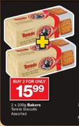 Bakers Tennis Biscuits Assorted-2 x 200g