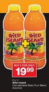 Wild Island Concentrated Dairy Fruit Blend Assorted-2 x 1L