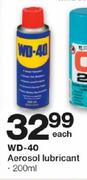 WD-40 Aerosol Lubricant-200ml Each