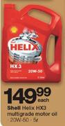 Shell Helix HX3 Multigrade Motor Oil (20W-50)-5L Each