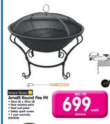 Terrace Leisure Amalfi Round Fire Pit-56cm(h)x59cm(d)
