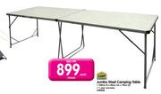 Camp Master Jumbo Steel Camping Table-240cm(l)x80cm(w)x70cm(h)