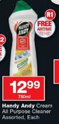  Handy Andy Cream All Purpose Cleaner-750ml Each