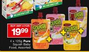 Pure Squish Baby Food Assorted-4x125g