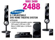 Samsung 5.1 Adjustable DVD Home Theatre System(HTF453K)