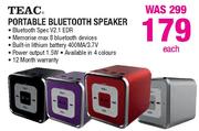 Teac Portable Bluetooth Speaker-Each