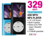 Telefunken 4GB Mp3/Mp4 Player-Each