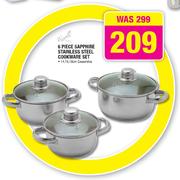 6 Piece Sapphire Stainless Steel Cookware Set
