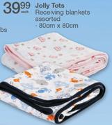Jolly Tots Receiving Blankets Assorted 80x80cm-Each