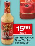 All Joy Veri Peri Sous, Verskai-Denheid-250Ml Elk