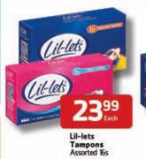 Lil-Lets Tampons Assorted-16 Per Pack Each