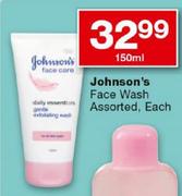 Johnson's Face Wash-150ml Each