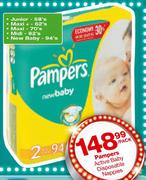 Pampers Active Baby Disposable Nappies Junior-58's-Per Pack