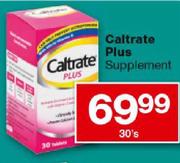 Caltrate Plus Supplement-30's