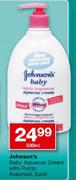 Johnson's Baby Aqueous Cream With Pump-500ml Each