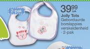 Jolly Tots Geborduurde Borslappies Verskeidenheid-2 Pak Per Pack