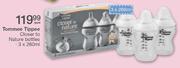 Tommee Tippee Closer to Nature Bottles-3 x 260ml Per Pack
