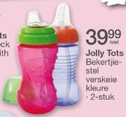 Jolly Tots Bekertjiestel Verskeie Kleure-2 Stuk Stel
