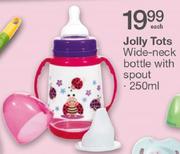 Jolly Tots Wide-Neck Bottle With Spout-250Ml Each