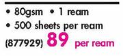 Typek 1 Reams A3 White Bond Paper-Per Box