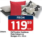 PnP Scatter Cushions Plain Colours Or Designs(40x40Cm)-Each