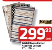 Kristal Karma Carpet Assorted Colours(77x155Cm)-Each
