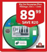 Big Jim Hosepipe Plus Fittings-20mx12mm