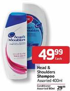 Head & Shoulders Shampoo 400ml-Each