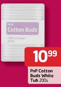Cotton Buds White Tub-200's
