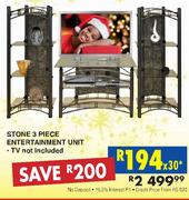 Stone 3 Piece Entertainment Unit