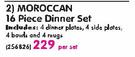 Moroccan 16 Piece Dinner Set-Per Set