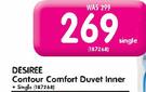 Desiree Contour Comfort Duvet Inner Single