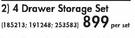 Accent 4 Drawer Storage Set-Per Set