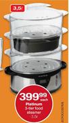 Platinum 3-Tier Food Steamer-3.5L Each