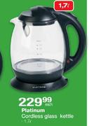 Platinum Cordless Glass Kettle-1.7L Each
