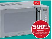 Platinum Silver Microwave Oven With Mirror Finish-20L Each