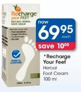 Recharge Your Feet Herbal Foot Cream-100ml
