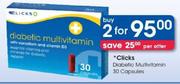 Clicks Diabetic Multivitamin-2x30 Capsules